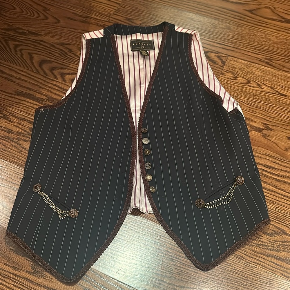 Express pinstripe vest